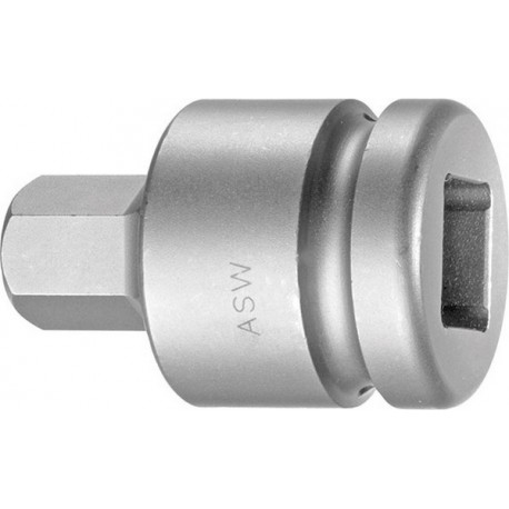 Embouts de vissage à choc 3/4'' pour vis à six pans creux, Cote s/plats : 24 mm, Long. 62 mm, Ø extérieur de l'entraînement 44 mm