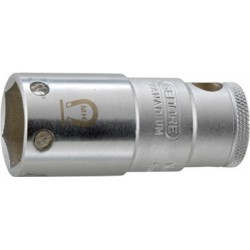 Douille pour bougie d'allumage 1/2'', Cote s/plats : 16 mm