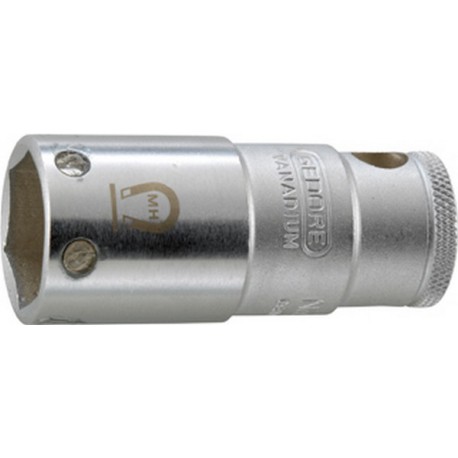 Douille pour bougie d'allumage 1/2'', Cote s/plats : 16 mm