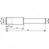 Porte-outils, fraises à lamer à pilote, Taille : 1, Queue 12 Ø x 65 mm, Long. totale 120 mm, Long. de la tête : 55 mm, Ø d'alésage : 14 mm