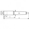 Porte-outils, fraises à lamer à pilote, à queue cône morse, Taille : 2, Queue CM 3, Long. totale 174 mm, Long. de la tête : 75 mm, Ø d'alésage : 22 mm
