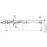 Alésoir à main, expansible, queue cylindrique, Ø nominal : 9,0 mm, Lames de 46 mm, Long. totale : 124 mm, queue Ø 9 mm