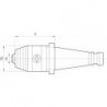 Mandrin de perceuse court pour rotation à droite / à gauche, modèle de précision, DIN 2080, Capacité de serrage d1 : 0,5-13,0 mm, ISO 40, Ø extérieur 50 mm