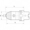 Mandrin de perceuse CNC avec arrosage central, Capacité de serrage : 2,5-16,0 mm, HSK 63, Ø extérieur 57 mm, Long., ouvert : 109 mm, Long., fermé : 115 mm
