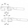 Sauterelle à crochet, Taille : 1, Capacité du piston 2 kN, Course 5 mm, Hauteur totale : 33 mm, Long. totale : 130 mm