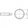 Aimant plat sans manchon taraudé, Ø d : 40 mm, Hauteur d'aimant h 8 mm, Force de maintien 125 N, Poids : 55 g