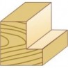 Fraise à feuillurer, outil à bois, Ø : 22,2 mm, Long. utile 12,7 mm, Long. totale 54 mm