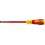 Tournevis plat VDE, Larg. : de la lame : 5,5 mm, Épais. : de la lame 1,0 mm, Long. de la lame 125 mm, Long. totale : 243 mm, Ø de la lame : 6,8 mm