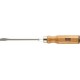 Tournevis plat, manche en bois, Larg. : de la lame : 3,5* mm, Épais. : de la lame 0,6 mm, Long. de la lame : 75 mm, Long. totale : 192 mm