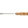 Tournevis plat, manche en bois, Larg. : de la lame : 10,0 mm, Épais. : de la lame 1,2 mm, Long. de la lame 175 mm, Long. totale : 301 mm