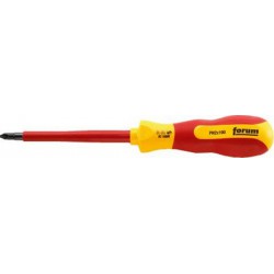 Tournevis cruciforme PH VDE, avec lame ronde, Dimensions : PH 2, Long. de la lame 100 mm, Long. totale 205 mm, Ø de la lame : 7,8 mm