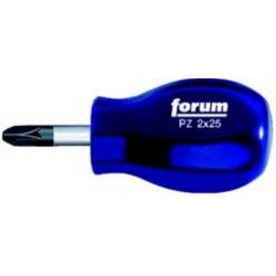 Tournevis cruciforme PZ court, Dimensions : PZ 1, Long. de la lame 25 mm, Long. totale 79 mm, Ø de la lame : 4,5 mm