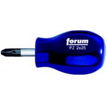 Tournevis cruciforme PZ court, Dimensions : PZ 1, Long. de la lame 25 mm, Long. totale 79 mm, Ø de la lame : 4,5 mm
