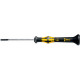 Tournevis électronique ESD plat, Larg. : de la lame : 1,8 mm, Épais. : de la lame 0,30 mm, Long. de la lame 60 mm, Long. totale : 157 mm