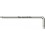 Clé coudée à 6 pans, à tête sphérique, acier inoxydable, Cote s/plats : 5 mm, Long. des branches 160 x 28 mm