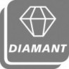 Embout diamanté semi-dur avec zone de Bi-torsion pour vis cruciforme 1/4'' PH, 25 mm de long, Dimensions : PH 2, Long. totale 25 mm
