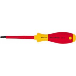 Tournevis cruciforme PH VDE, avec lame ronde, Dimensions : PH 0, Long. de la lame 60 mm, Long. totale 164 mm, Ø de la lame : 4,8 mm