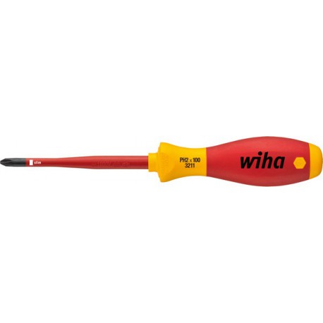 Tournevis VDE cruciforme slimFix PH, Dimensions : PH 2, Long. de la lame 100 mm, Long. totale 218 mm, Ø de la lame : 7,8 mm