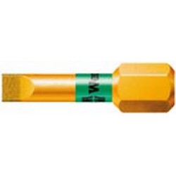 Embout pour vis à fente 1/4'', 25 mm de long, diamanté avec zone de Bi-torsion, Larg. : de lame x Épaisseur de lame : 6,5 x 1,2 mm
