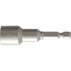 Douille 1/4'', 50 mm de long, métrique, Cote s/plats : 10 mm