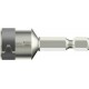 Douille en acier inoxydable 1/4'', 50 mm long, métrique, Cote s/plats : 8 mm