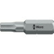 Embout pour vis à 6 pans femelle 1/4'', semi-dur, 25 mm de long, Cote s/plats : 2,0 mm