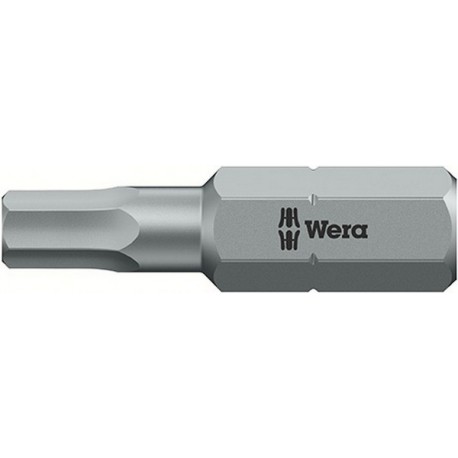 Embout pour vis à 6 pans femelle 1/4'', semi-dur, 25 mm de long, Cote s/plats : 3,0 mm