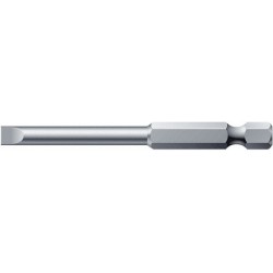 Embout pour vis à fente 1/4'', semi-dur, 89 mm de long, Larg. : de lame x Épaisseur de lame : 6,5 x 1,2 mm