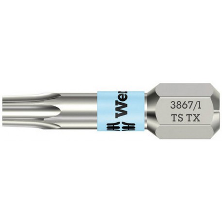 Embout inox 1/4" DIN3126C6,3 T20x25mm Wera 1 PCS