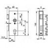 Serrure 141U-40,PZ,E72,VK8,D40,1 tour,brillant