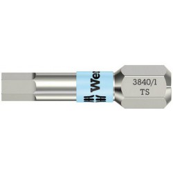 Embout inox 1/4" DIN3126C6,3 six pans femelle 1,5x25mm Wera 1 PCS