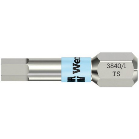 Embout inox 1/4" DIN3126C6,3 six pans femelle 2,5x25mm Wera 1 PCS