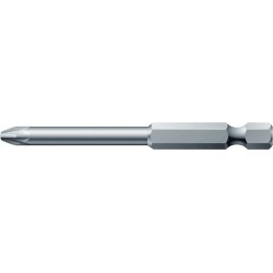 Embout semi-dur, pour vis cruciforme 1/4'' PZ, 89 mm de long, Dimensions : PZ 2