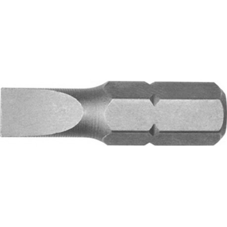 Embout pour vis à fente 1/4'', semi-dur, 25 mm, Larg. : de lame x Épaisseur de lame : 4,5 x 0,6 mm