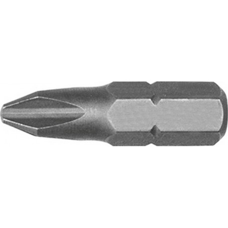 Embout semi-dur, pour vis cruciforme 1/4'' PH, 25 mm de long, Dimensions : PH 3, Long. totale 25 mm
