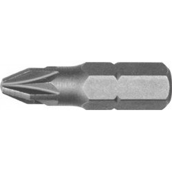 Embout semi-dur, pour vis cruciforme 1/4'' PZ, 25 mm de long, Dimensions : PZ 1, Long. totale 25 mm