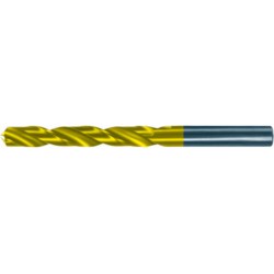 Foret hélicoïdal avec queue cylindrique, en acier à coupe rapide, type N, DIN 338, surface avec revêtement TiN, Ø h8 : 4,40 mm, Long. totale 80 mm