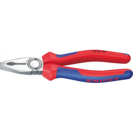 Pince universelle en acier spécial pour outils, tête polie, poignées à gaine en plastique, Long. : 200 mm, Capacité de coupe du Ø du fil dur 2,5 mm