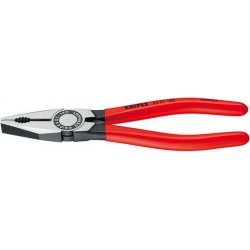 Pince universelle, tête polie, poignées à gaine en plastique, acier spécial à outils, Long. : 180 mm, Capacité de coupe du Ø du fil dur 2,2 mm