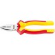 Pince universelle VDE A. chrome vanadium, tête chromée, poignées à gaine en plastique, Long. : 180 mm, Capacité de coupe du Ø du fil dur 2,2 mm