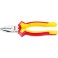 Pince universelle VDE A. chrome vanadium, tête chromée, poignées à gaine en plastique, Long. : 200 mm, Capacité de coupe du Ø du fil dur 2,5 mm