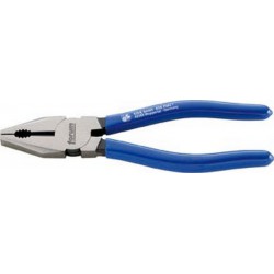 Pince universelle, tête polie, poignées à gaine en plastique, acier au chrome vanadium, Long. : 200 mm, Capacité de coupe du Ø du fil dur 2,5 mm