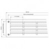 Grille d'aération en acier inoxydable 500 x 100 mm