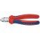 Pince coupante de côté, tête chromée, poignées à gaine en plastique, Long. : 160 mm, Capacité de coupe pour fil semi-dur Ø 2,8 mm, fil dur Ø 2,0 mm
