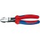 Pince coupante latérale démultipliée, Long. : 180 mm, Capacité de coupe pour fil semi-dur Ø 3,8 mm, fil dur Ø 2,7 mm, corde à piano Ø2,2 mm