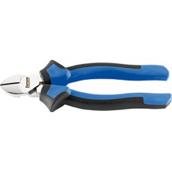 Pince coupante latérale démultipliée, Acier Vanadium, tête polie, poignées à gaine en plastique, Long. : 180 mm