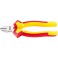 Pince coupante latérale VDE, Acier Vanadium, tête chromée, poignées à gaine en plastique, Long. : 180 mm