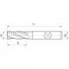 Fraise D844K PM Fire 25,0 mm NRf Guhring