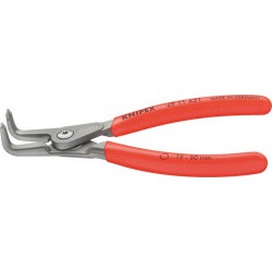 Pince à circlips extérieurs de précision, modèle courbé, Dimensions : A 01, Ø d'arbre 3-10 mm, Long. 130 mm