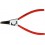 Pince pour circlips extérieurs, modèle droit, en acier inoxydable au chrome vanadium, pointes antidérapantes, Dimensions : A 1, Ø d'arbre 10-25 mm